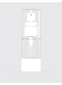 Clear pump bottle, round...