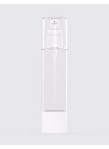 Clear pump bottle, round...