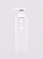  Opaque white plastic bottle, pump cap, white, 200ml, tall