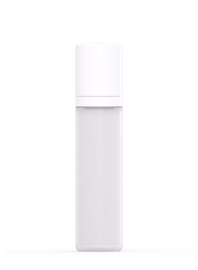  Two-layer pump bottle, opaque white, round shape, white pump cap, 50ml