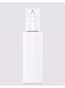  White pump bottle, opaque cover, 50ml