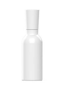 White glass bottle, white...