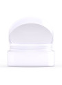  Cream container, opaque white, opaque white lid, 100g