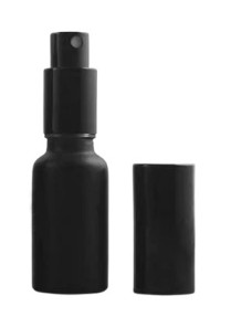 Matte black spray bottle...