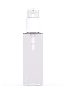 Clear plastic bottle, white...