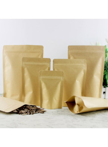  Paper bag with zipper, stand-up bottom, 23x35+5cm