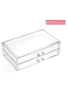  Acrylic drawer box, 2 layers, 30x19x10.5cm