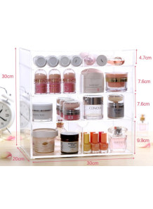  Cosmetic storage shelf, 4-layer acrylic, 30x30x20cm