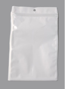 Plastic product display bag with zipper, 26x34cm