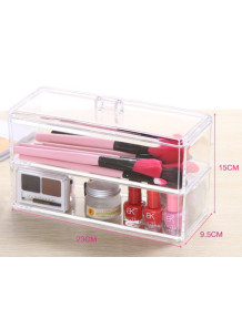  Acrylic storage box, 2 layers, 2 compartments, 23x15x9.5cm