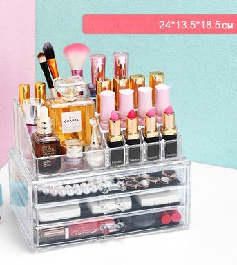 กล่องเก็บเครื่องสำอาง อะคริลิค 24x13.5x18.5cm