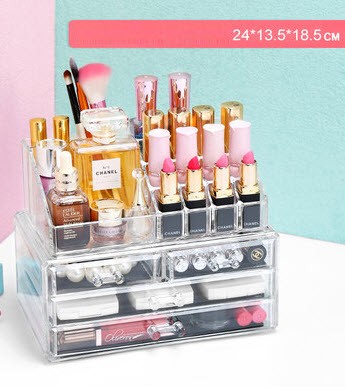 กล่องเก็บเครื่องสำอาง อะคริลิค 24x13.5x18.5cm