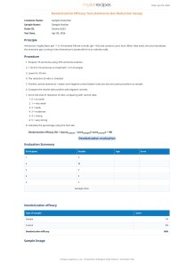 Deodorization Efficacy Test (Ammonia Gas Reduction Assay)