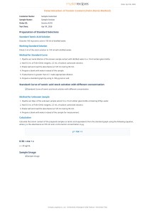 Determination of Tannin Content (Folin-Denis Method)
