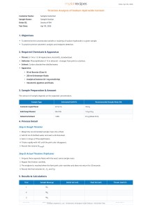 Titration Analysis of Sodium Hydroxide Content