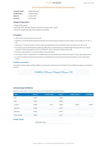 UV-VIS Amylase Activity Measurement