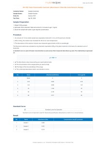 UV-VIS Total Flavonoids Content (Aluminium Chloride Colorimetric)