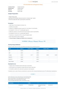 UV-VIS (IC50) Anti-Collagenase Assay