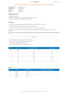 UV-VIS Total Flavonoids Content (Aluminium Chloride Colorimetric)