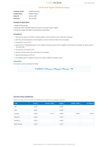 UV-VIS Anti-Trypsic Assay