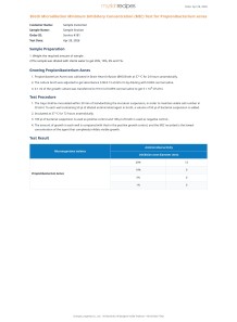Anti-microbial test for Propionibacterium Acnes