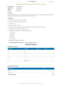 Deodorization Efficacy Test (Ammonia Gas Reduction Assay)