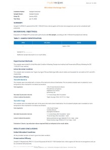 Microbial Challenge Test