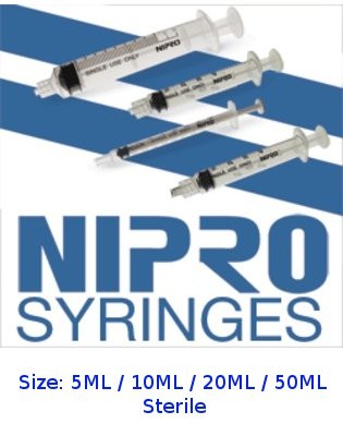 Syringe 5cc (Sterile, Luer Slip)