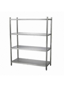  4 stainless steel shelves, size 150x50x120cm (grade 201)