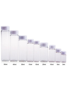  15ml glass bottle with screw cap (22x70mm) clear color