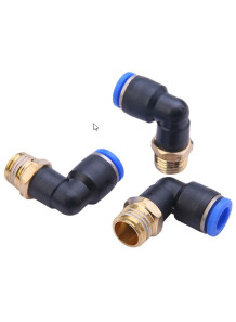  Bend air connector, 4mm pipe, 5mm male thread (PL4-M5)