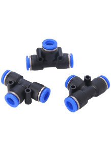  3-way air connector, T-shaped (T) 4mm (PE4)