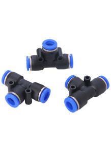  3-way air connector, T type (T) 6mm (PE6)