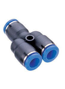  3-way air connector (Y) reduces pipe 12,10 mm. (PW12-10)