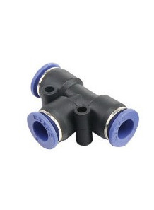  3-way air connector (T) reducing pipe 6,4 mm (PEG6-4)