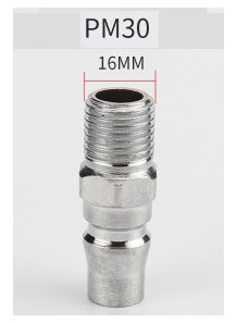  Air coupling, quick connect, plug-male thread, PM-30