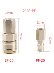  Quick-connect air coupling set SF+PF-20