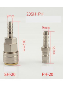  ชุดข้อต่อลม สวมเร็ว SH+PH-20