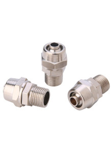  Straight air connector, quick connect, 6mm pipe, male thread 1/4 (PC6-02)