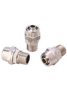  Straight air connector, quick connect, 8mm pipe, male thread 1/2 (PC8-04)