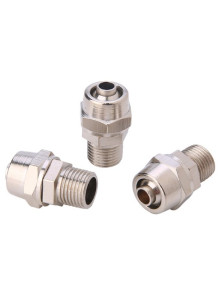  Straight air connector, quick connect, 12mm pipe, male thread 1/8 (PC12-01)