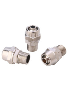  Straight air connector, quick connect, 12mm pipe, male thread 3/8 (PC12-03)