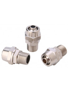 ข้อต่อลมตรง สวมเร็ว ท่อ 4มม เกลียวนอก 5มม (PC4-M5)