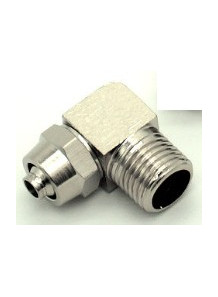  Bend air connector, quick connect, 4mm pipe, male thread 1/8 (PL4-01)