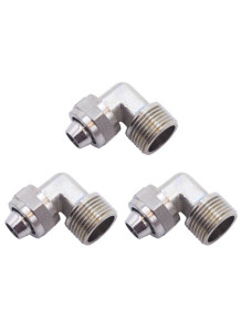  Bend air connector, quick connect, 8mm pipe, 1/4 male thread