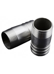 ข้อตรง สแตนเลส 304 เกลียวนอก DN8 เกลียวหางปลา DN15 (1/2")
