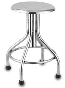  Stainless steel chair (grade 201), no wheels, adjustable