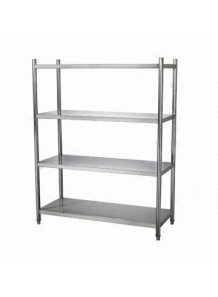  4 stainless steel shelves, size 120x45x155cm (grade 201)