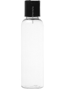  Clear plastic bottle, black flip cap, 120ml