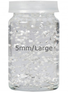White Lactose/Vitamin E Beads 5mm